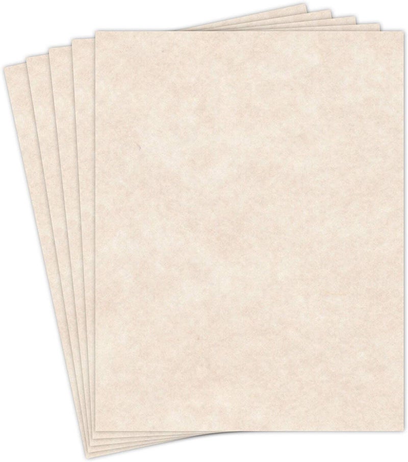 S Superfine Printing Natural Cream Stationery Parchment Recycled Paper | 65Lb Cover Cardstock | 8.5â€ x 11â€ Inches | 50 Sheets Per Pack - Image 1